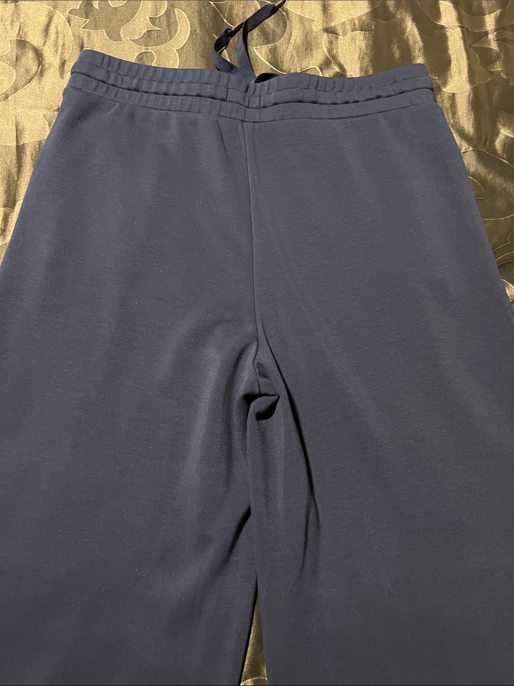 Wonderly Navy Wide Straight Leg Casual Drawstring Lounge Pants Relaxed Women LG - Picture 10 of 12